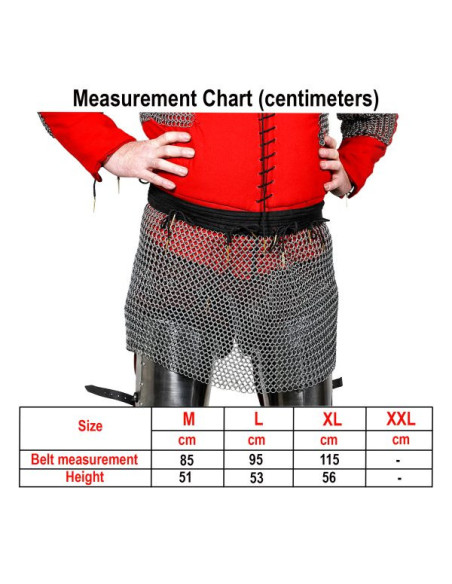 Gonna medievale in cotta di maglia ad...