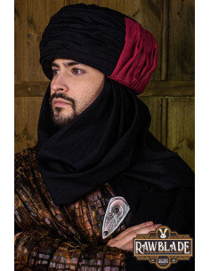 Turbante Vaishir - Nero e Borgogna