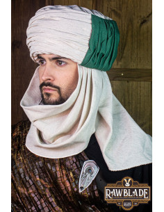 Turbante Vaishir - Bianco e Verde