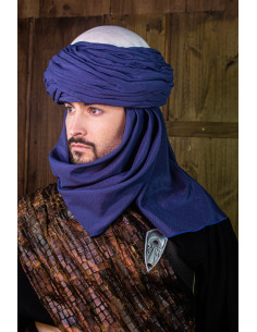 Turbante Arabo Azraq - Bianco e Blu