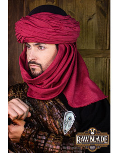 Turbante arabo Azraq - rosso e nero