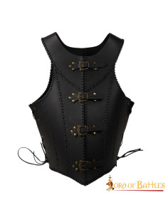 Corsetto in pelle nera Dama Guerrera