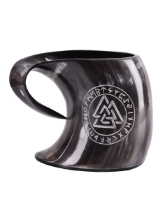 Boccale da birra celtico con valknut e rune (650-800 ml.)