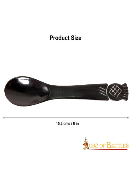 Set 4 cucchiai medievali in corno di Bue