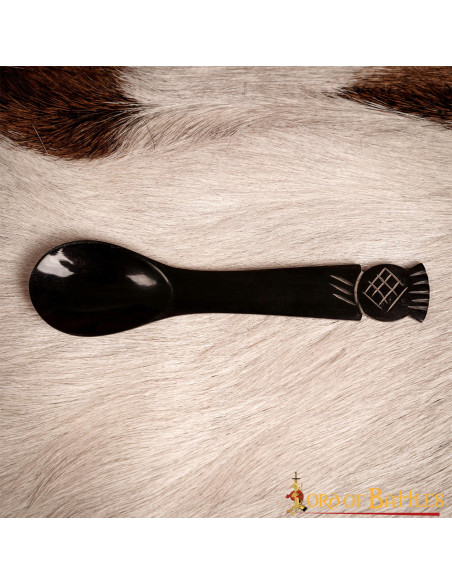 Set 4 cucchiai medievali in corno di Bue