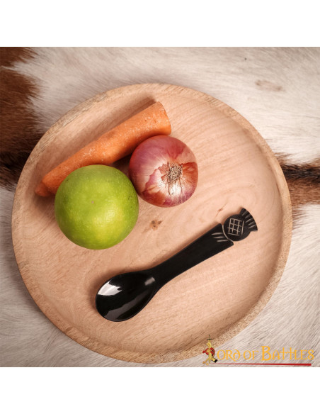 Set 4 cucchiai medievali in corno di Bue