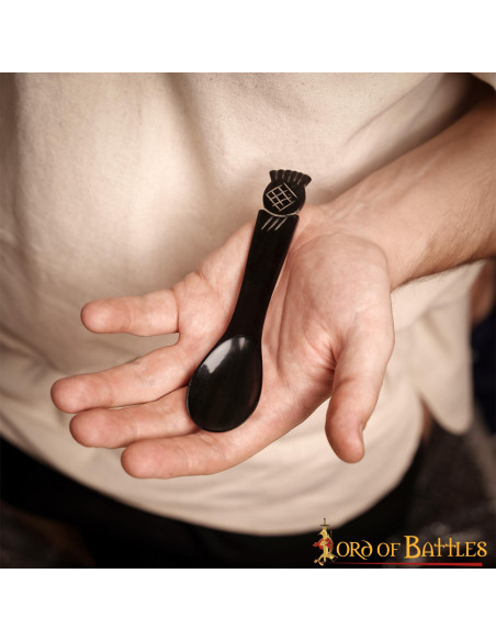 Set 4 cucchiai medievali in corno di Bue