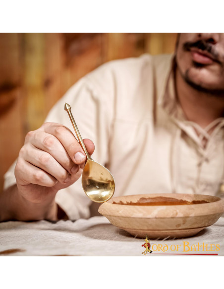 Set di 2 cucchiai romani in ottone...