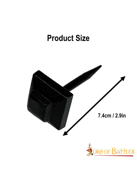 Set 5 chiodi forgiati medievali (7,4...