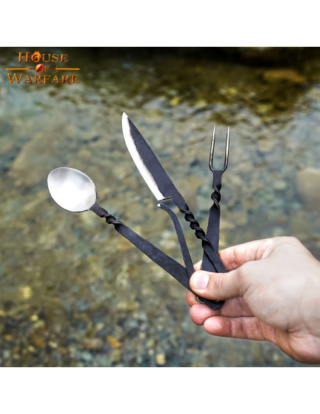 Set di posate medievali: cucchiaio,...