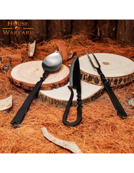 Set di posate medievali: cucchiaio,...