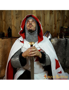 Mantello dei Cavalieri Templari con cappuccio