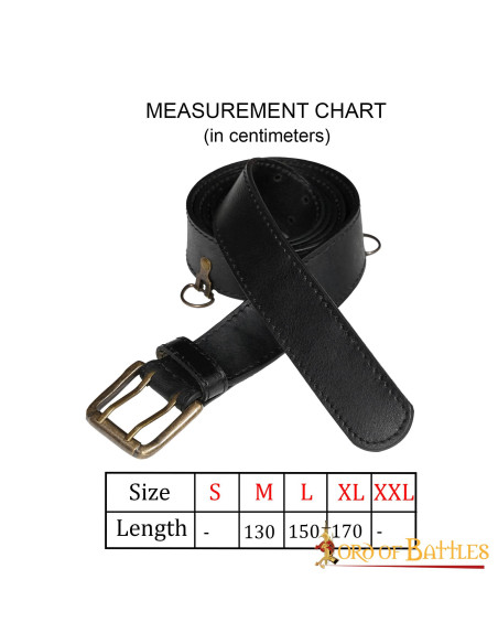 Cintura in pelle fantasia medievale -...