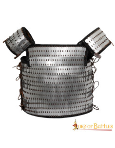 Armatura in scala vichinga con stecche e piastre visby