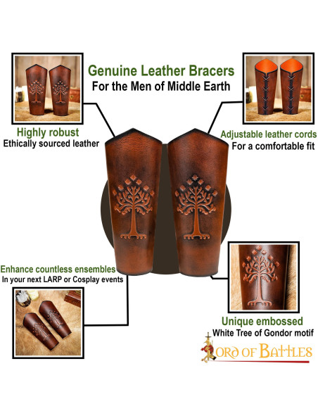 Minas Tirith White Tree Bangles -...