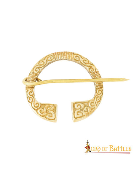 Fibula celtica in ottone (7,5x5 cm.)