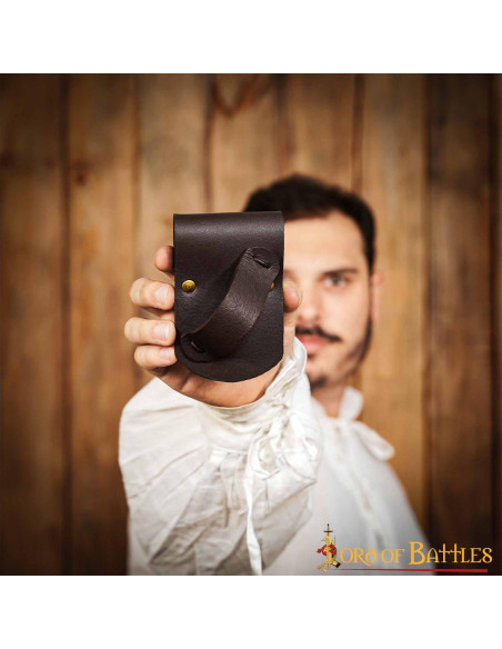 Baldric per spade di legno in cuoio -...