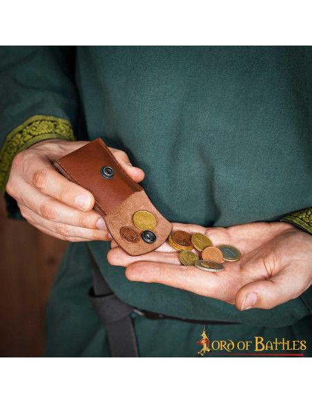 Pratica borsa medievale in pelle -...