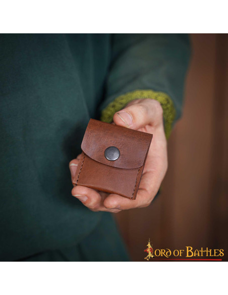 Pratica borsa medievale in pelle -...