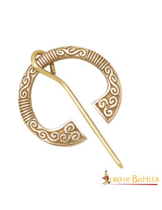 Fibula celtica in ottone (7,5x5 cm.)