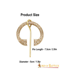 Fibula celtica in ottone (7,5x5 cm.) 2