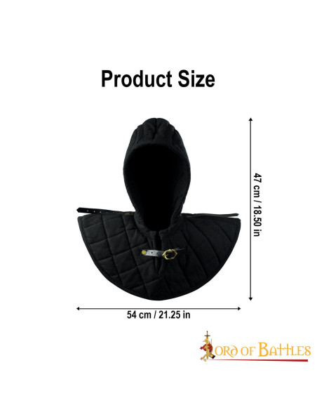 Crêpe trapuntato con gorgiera medievale