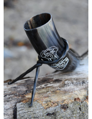 Martello in corno di Thor Mjölnir con supporto (200-300 ml.)