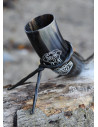 Martello in corno di Thor Mjölnir con supporto (200-300 ml.)