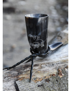 Corno vichingo Odino che cavalca Sleipnir con supporto... 2