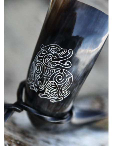 Corno di drago vichingo con supporto...