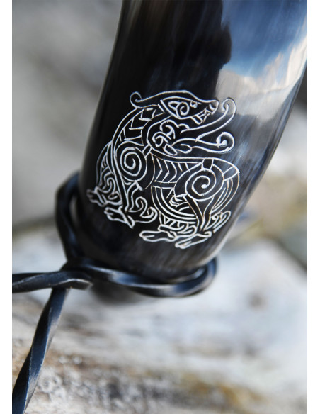 Corno di drago vichingo con supporto...