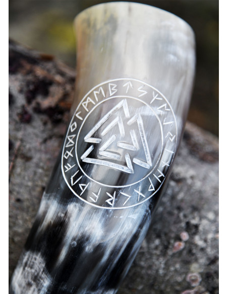 Corno celtico Valknut con supporto...