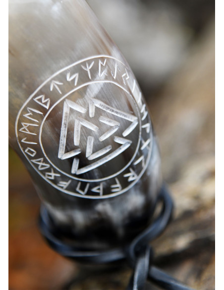 Corno celtico Valknut con supporto...