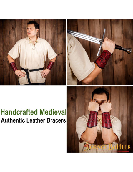 Bracciali Albero di Gondor in vera pelle