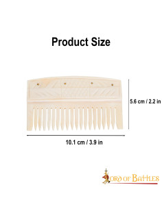 Pettine medievale in osso per donna (10,1x5,6 cm.) 2