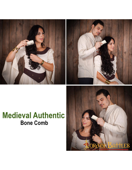 Pettine medievale in osso per donna...