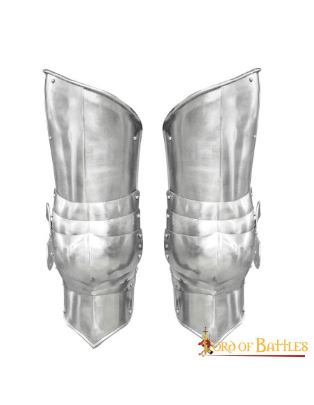 Gambe di armatura d'acciaio medievale...