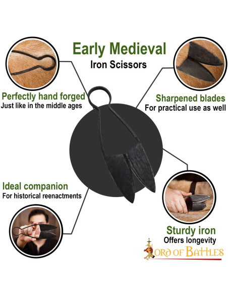 Forbici medievali in ferro forgiato a...