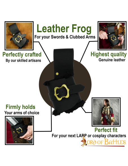 Baldric per spade e altre armi di cuoio