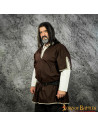 Tunica vichinga con maniche doppie - Marrone