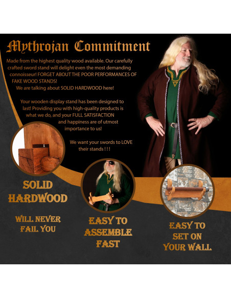 Staffa da parete in legno per...