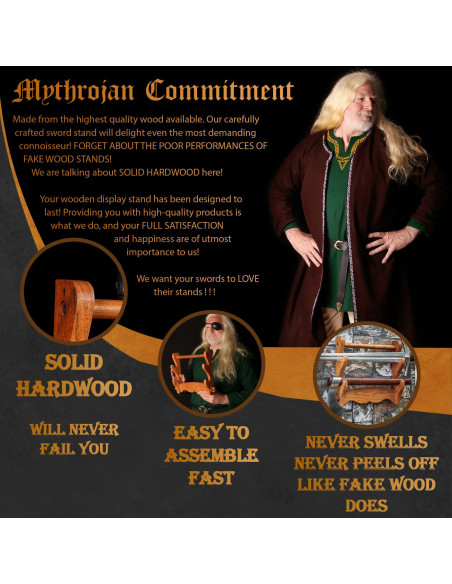 Staffa da parete in legno per...