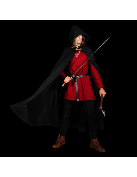 Mantella grande in lana con chiusura...