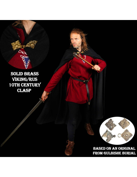 Mantella grande in lana con chiusura...