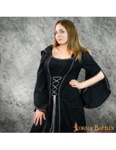 Abito medievale donna Morgana - Nero