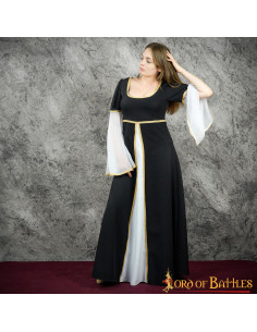 Abito da cortigiana Anne medievale - Nero