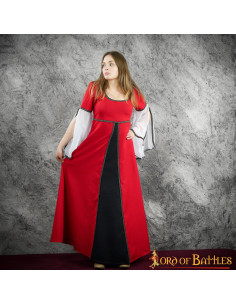 Abito da cortigiana Anne medievale - Rosso