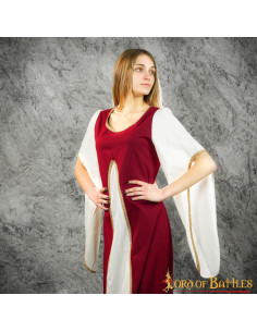 Abito medievale cortigiano Aelis - Granato