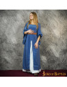 Abito medievale cortigiano Jimena - Blu