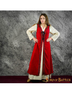 Brial Giulietta medievale in rosso 2